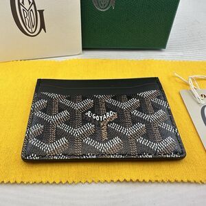 Goyard Saint-Sulpice Card Holder, Black & Brown Authentic Paris July 2025